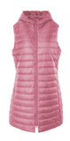 ELFJOY Women's Long Down Vest Zipper Lightweight Puffer Jackets with Hood
