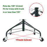 ELFJOY Christmas Tree Stand with Swivel Caster Wheels for 3-7ft.
