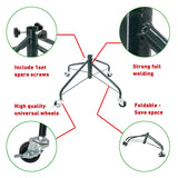 ELFJOY Christmas Tree Stand with Swivel Caster Wheels for 3-7ft.