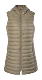 ELFJOY Women's Long Down Vest Zipper Lightweight Puffer Jackets with Hood