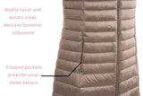 ELFJOY Women's Mid Long Down Vest