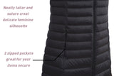 ELFJOY Women's Mid Long Down Vest