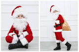ELFJOY Children's Santa Suit Kids Christmas Halloween Costume Cosplay Set of 11 Pcs