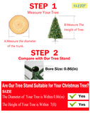 ELFJOY Christmas Tree Stand with Swivel Caster Wheels for 3-7ft.
