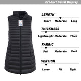 ELFJOY Women's Mid Long Down Vest