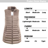ELFJOY Women's Mid Long Down Vest