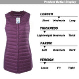 ELFJOY Womens Vest, Long Down Vest Women