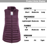 ELFJOY Women's Mid Long Down Vest