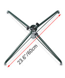 ELFJOY Christmas Tree Stand 19.7" Iron Metal Bracket Fits 1.26" Pole Rubber Pad with Thumb Screw
