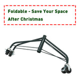 ELFJOY Christmas Tree Stand with Swivel Caster Wheels for 3-7ft.