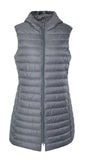 ELFJOY Women's Long Down Vest Zipper Lightweight Puffer Jackets with Hood
