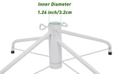 ELFJOY White Christmas Tree Stand 21.6" Iron Metal Bracket Rubber Pad with Thumb Screw