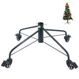 ELFJOY Christmas Tree Stand 21.65" Iron Metal Tree Base with Wheels Rubber Pad Thumb Screw